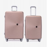  Troler set 2 Bucati KREAL model RIO Troler mediu 67 cm şi Troler mare 77 cm ABS roz