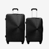  Troler set 2 Bucati KREAL model RIO Troler mediu 67 cm şi Troler mare 77 cm ABS negru - Imagine 1