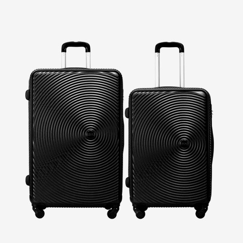  Troler set 2 Bucati KREAL model RIO Troler mediu 67 cm şi Troler mare 77 cm ABS negru