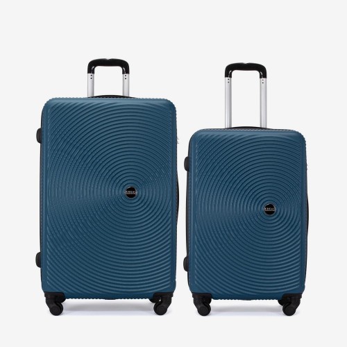  Troler set 2 Bucati KREAL model RIO Troler mediu 67 cm şi Troler mare 77 cm ABS albastru