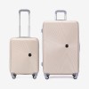  Troler set 2 Bucati KREAL model RIO Troler cabina 55 cm şi Troler mare 77 cm ABS champagne  - Imagine 1