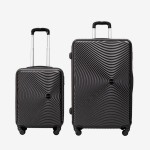 Troler set 2 Bucati KREAL model RIO Troler cabina 55 cm şi Troler mare 77 cm ABS gri