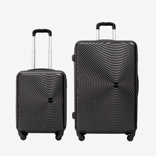  Troler set 2 Bucati KREAL model RIO Troler cabina 55 cm şi Troler mare 77 cm ABS gri