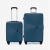  Troler set 2 Bucati KREAL model RIO Troler cabina 55 cm şi Troler mare 77 cm ABS albastru - Imagine 1