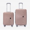  Troler set 2 Bucati KREAL model RIO Troler cabina 55 cm şi Troler mediu 67 cm ABS roz - Imagine 1