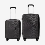  Troler set 2 Bucati KREAL model RIO Troler cabina 55 cm şi Troler mediu 67 cm ABS Gri 