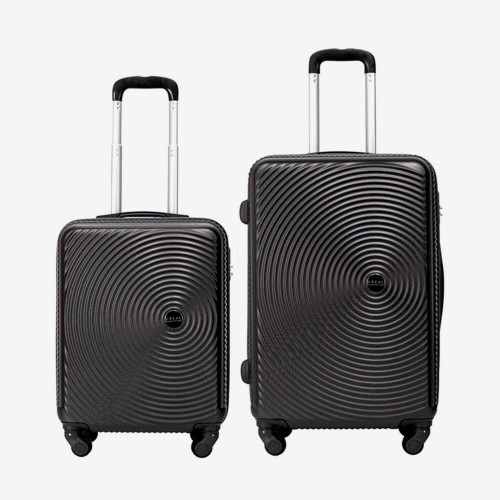  Troler set 2 Bucati KREAL model RIO Troler cabina 55 cm şi Troler mediu 67 cm ABS Gri 