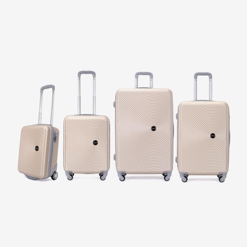 Set trolere KREAL model RIO ABS champagne, 4 bucati