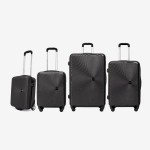 Set trolere KREAL model RIO ABS gri inchis, 4 bucati