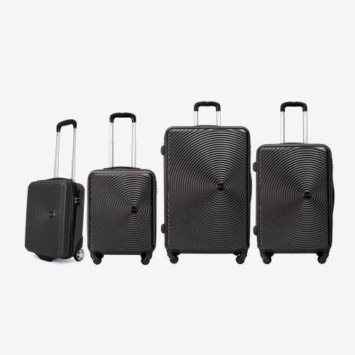 Set trolere KREAL model RIO ABS gri inchis, 4 bucati