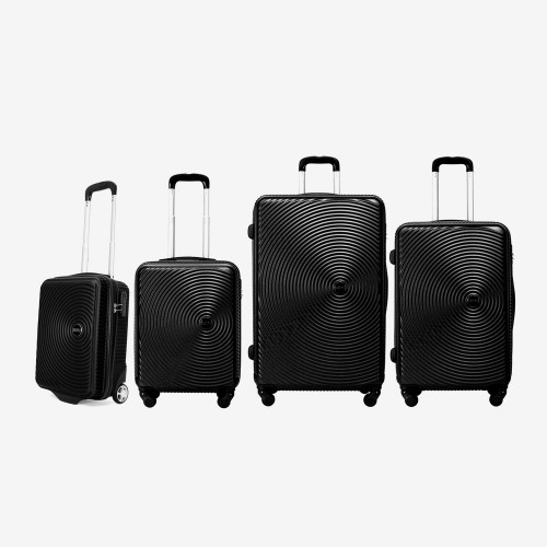 Set trolere KREAL model RIO ABS negru, 4 bucati