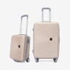  Troler set 2 Bucati KREAL model RIO Troler cabina 44x32x18 cm şi Troler mediu 67 cm ABS champagn - Imagine 1