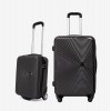  Troler set 2 Bucati KREAL model RIO Troler cabina 44x32x18 cm şi Troler mediu 67 cm ABS gri - Imagine 1