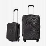 Troler set 2 Bucati KREAL model RIO Troler cabina 44x32x18 cm şi Troler mediu 67 cm ABS gri