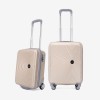  Troler set 2 Bucati KREAL model RIO Troler cabina 55 cm şi Troler cabina 44x32x18 cm ABS Champagne  - Imagine 1