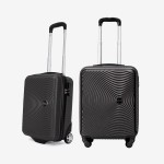  Troler set 2 Bucati KREAL model RIO Troler cabina 55 cm şi Troler cabina 44x32x18 cm ABS Gri