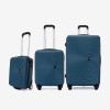 Troler set 3 Bucati KREAL model RIO Troler cabina 44x32x18 cm cu Troler cabina 55 cm şi Troler mare 77 cm ABS albastru - Imagine 1