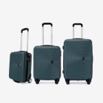Troler set 3 Bucati KREAL model RIO Troler cabina 44x32x18 cm cu Troler cabina 55 cm şi Troler mediu 67 cm ABS verde