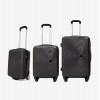 Troler set 3 Bucati KREAL model RIO Troler cabina 44x32x18 cm cu Troler cabina 55 cm şi Troler mediu 67 cm ABS Gri  - Imagine 1