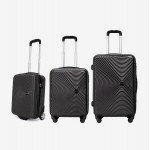 Troler set 3 Bucati KREAL model RIO Troler cabina 44x32x18 cm cu Troler cabina 55 cm şi Troler mediu 67 cm ABS Gri 