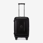 Troler cabina compartiment laptop ENZO NORI model GALAXY 55 cm policarbonat negru