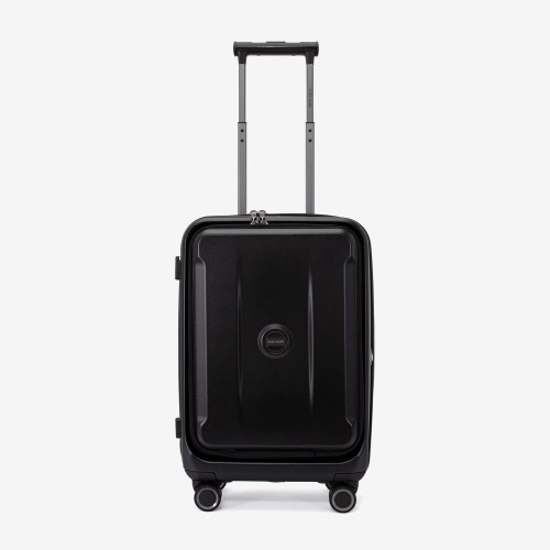 Troler cabina compartiment laptop ENZO NORI model GALAXY 55 cm policarbonat negru