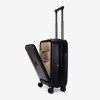 Troler cabina compartiment laptop ENZO NORI model GALAXY 55 cm policarbonat negru - Imagine 3