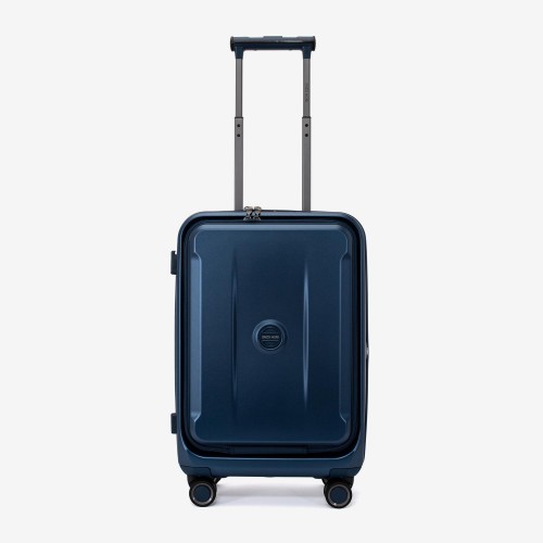Troler cabina compartiment laptop ENZO NORI model GALAXY 55 cm policarbonat albastru