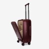 Troler cabina compartiment laptop ENZO NORI model GALAXY 55 cm policarbonat burgundy - Imagine 5