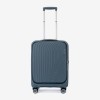 Troler cabina buzunar frontal laptop ENZO NORI model ROMA 55 cm polipropilenă albastru - Imagine 1