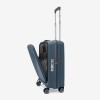 Troler cabina buzunar frontal laptop ENZO NORI model ROMA 55 cm polipropilenă albastru - Imagine 3