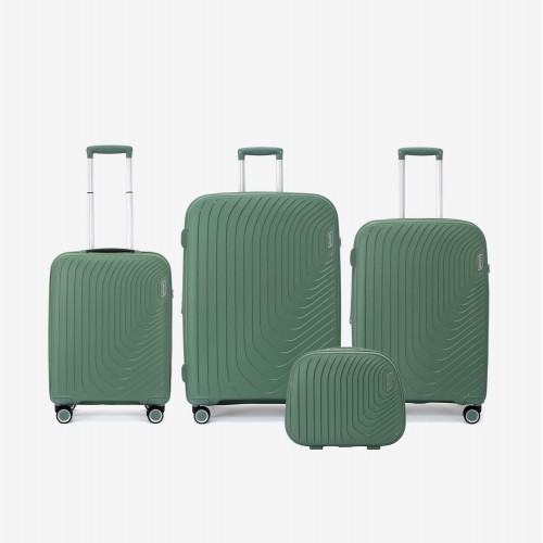 Set trolere cu geanta cosmetica ENZO NORI model ROMA polipropilenă mint