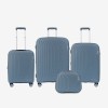 Set trolere cu geanta cosmetica ENZO NORI model ROMA polipropilenă albastru - Imagine 1