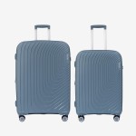  Troler set 2 Bucati ENZO NORI model ROMA Troler mediu 65 cm şi Troler mare 75 cm polipropilenă albastru