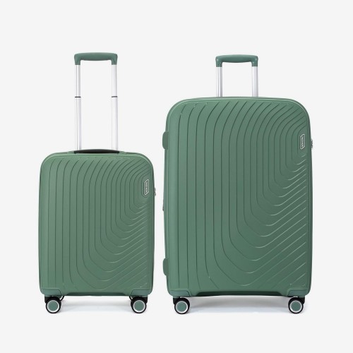  Troler set 2 Bucati ENZO NORI model ROMA Troler cabina 55 cm şi Troler mare 75 cm polipropilenă mint