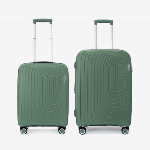  Troler set 2 Bucati ENZO NORI model ROMA Troler cabina 55 cm şi Troler mediu 65 cm polipropilenă mint