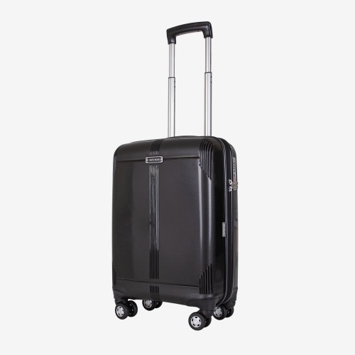  Troler set 2 Bucati ENZO NORI model LONDON Troler cabina 55 cm şi Troler mediu 68 cm polipropilenă negru 