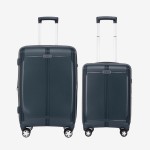  Troler set 2 Bucati ENZO NORI model LONDON Troler cabina 55 cm şi Troler mediu 68 cm polipropilenă teal