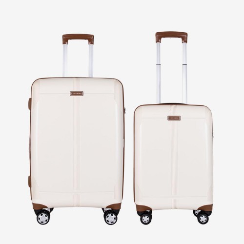  Troler set 2 Bucati ENZO NORI model LONDON Troler cabina 55 cm şi Troler mediu 68 cm polipropilenă bej