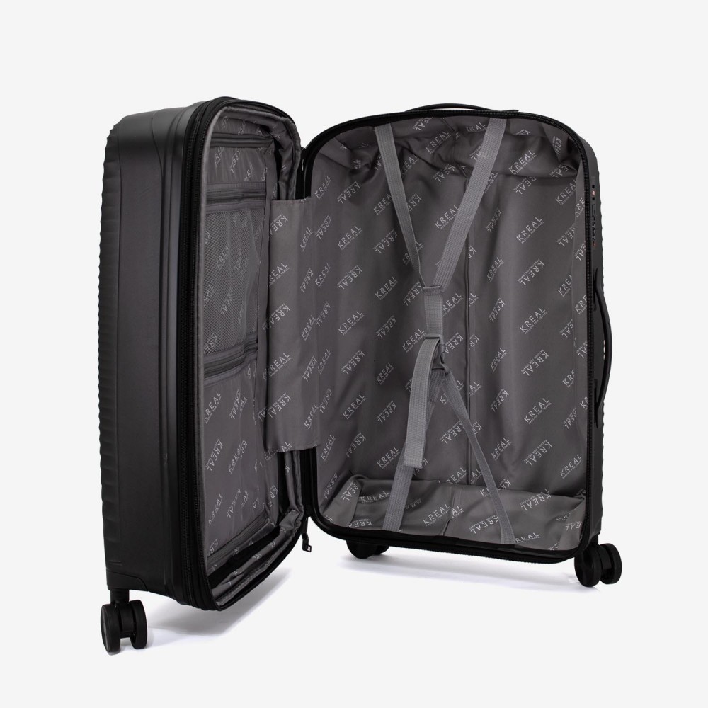 Troler cabina KREAL CUBA 55 cm polipropilena negru