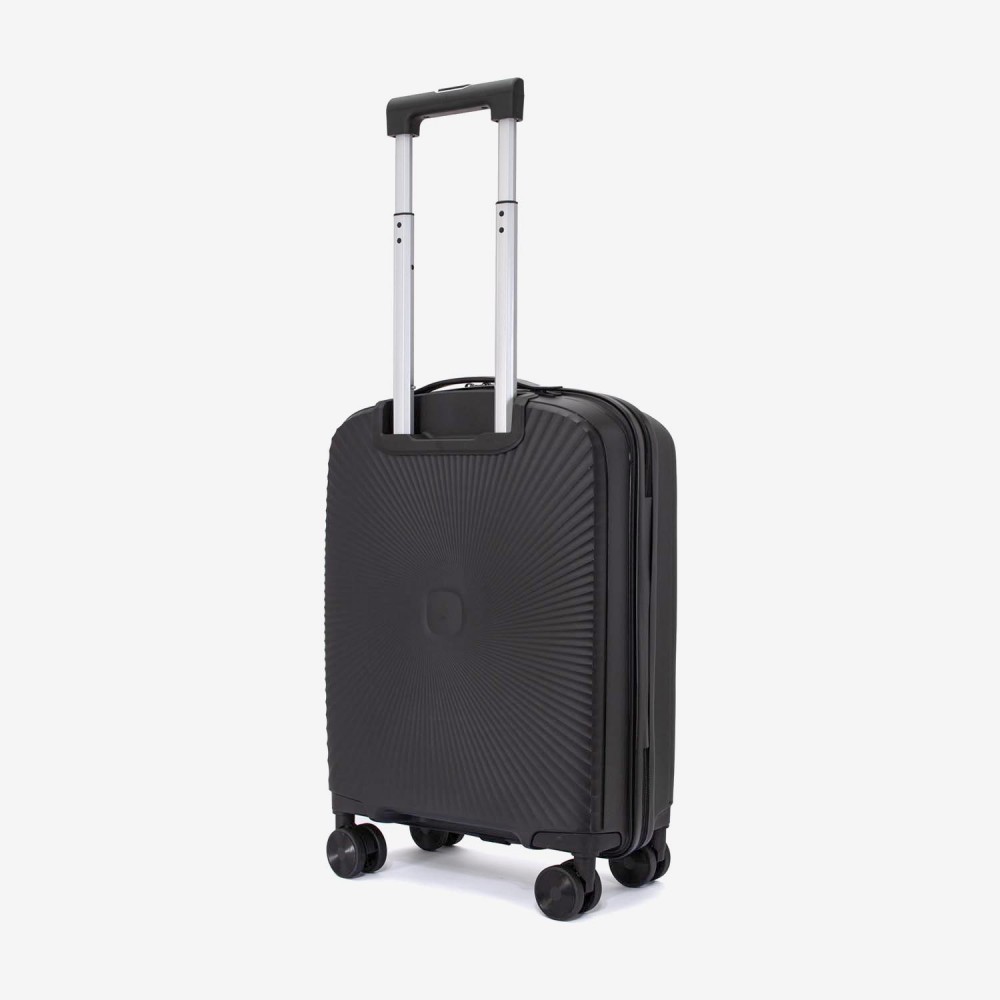 Troler cabina buzunar frontal laptop KREAL CUBA 55 cm polipropilena negru