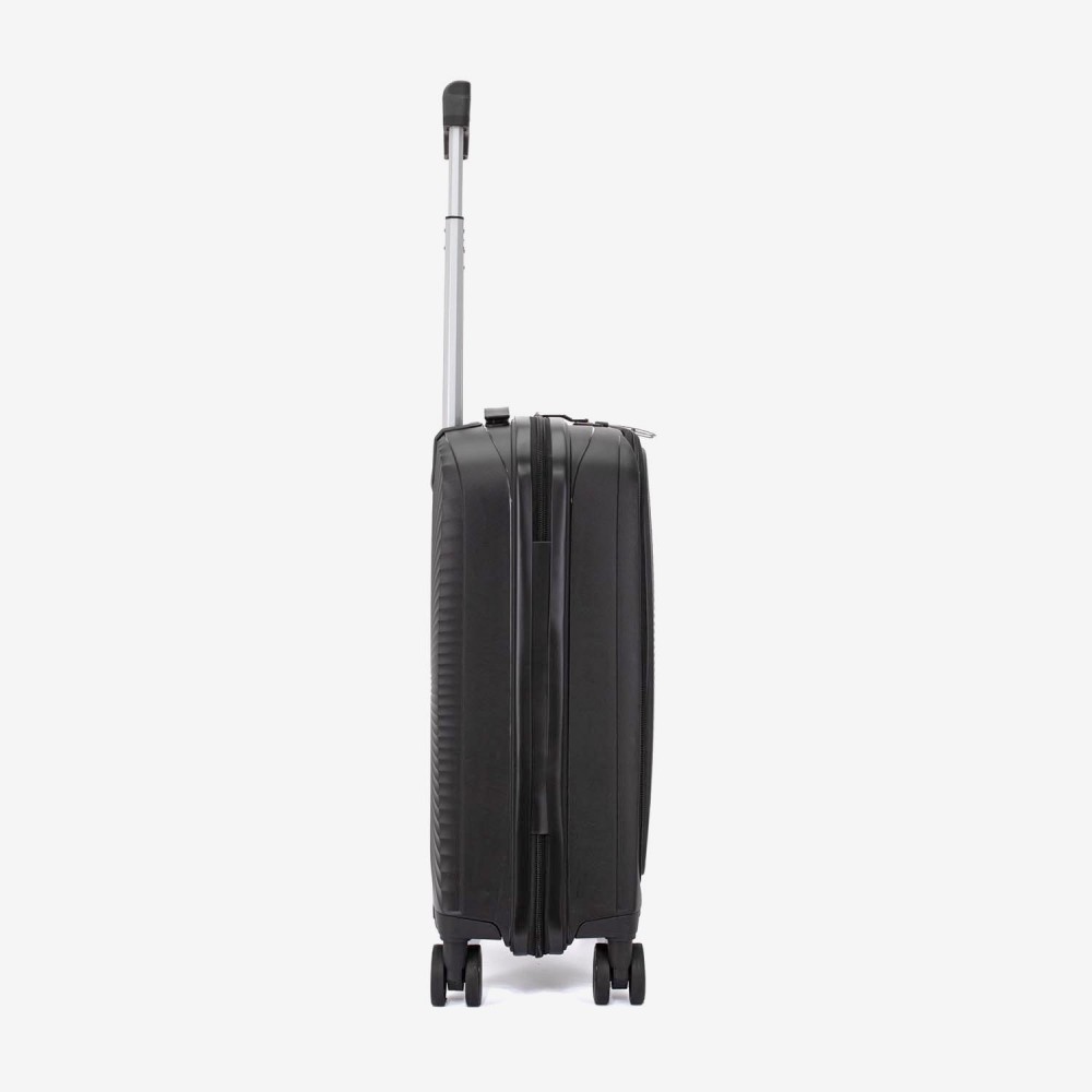 Troler cabina buzunar frontal laptop KREAL CUBA 55 cm polipropilena negru