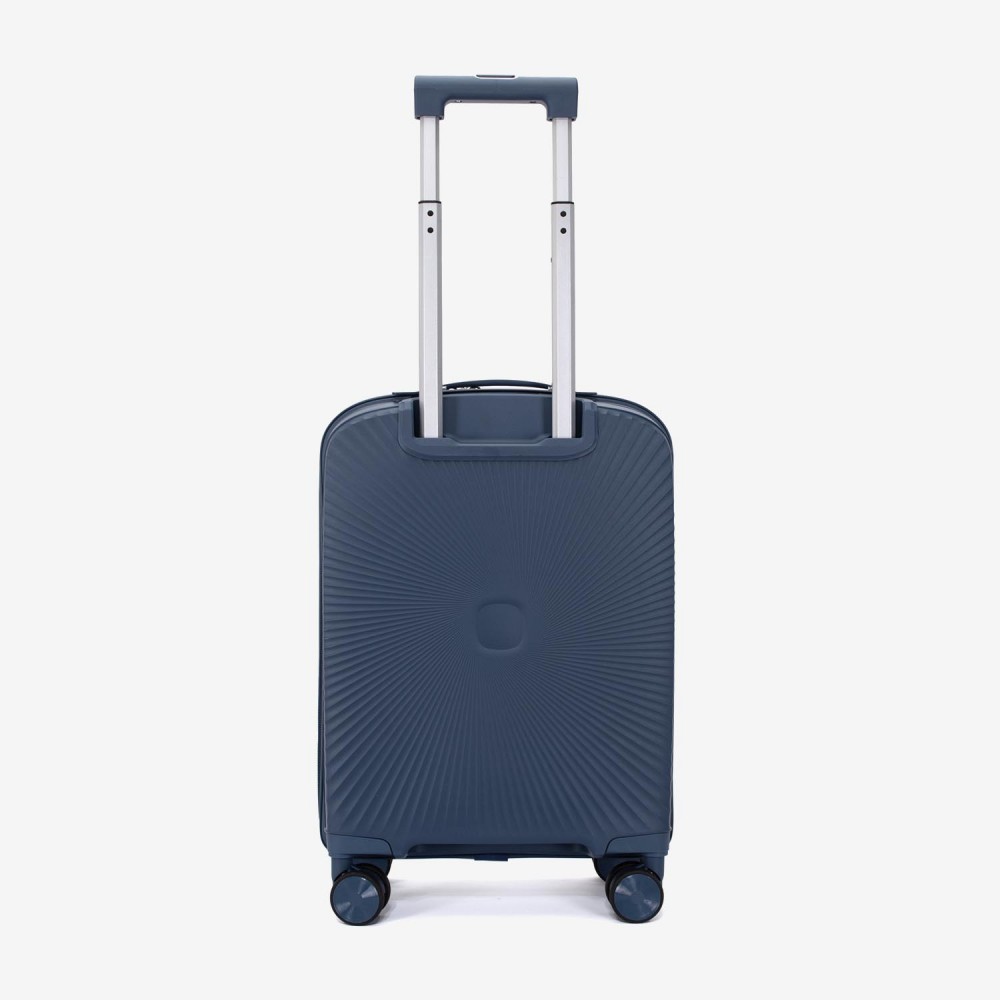Troler cabina buzunar frontal laptop KREAL CUBA 55 cm polipropilena bleumarin