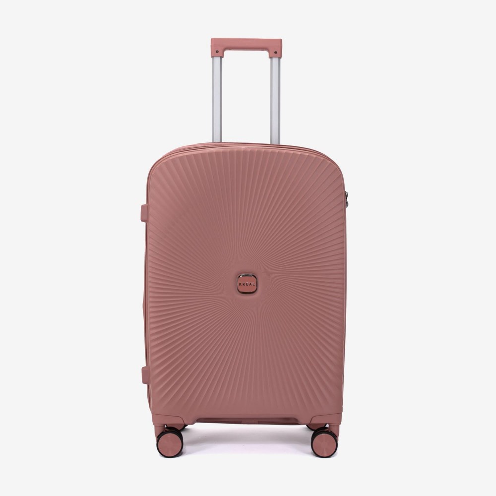 Troler mediu KREAL CUBA 65 cm polipropilena rose gold