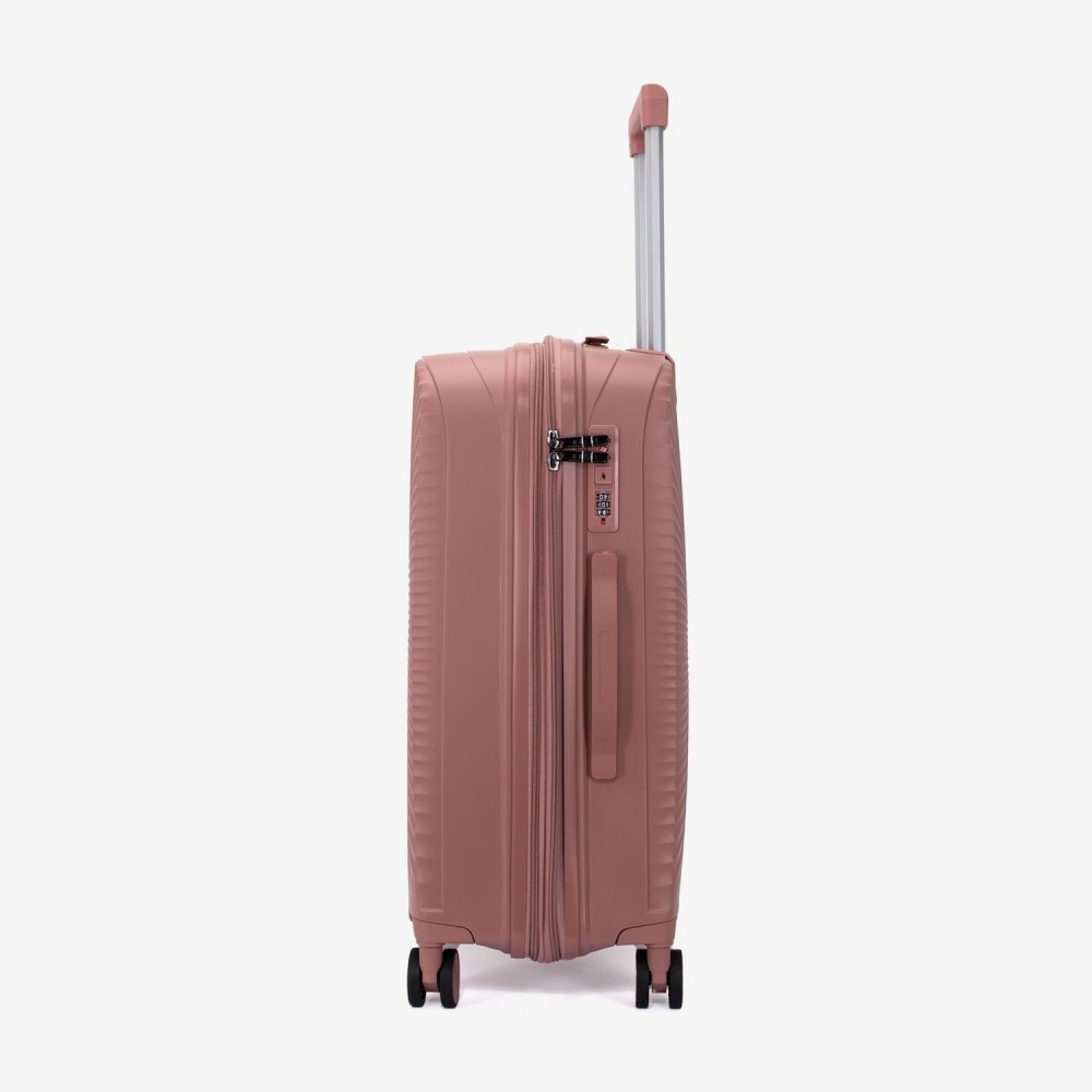 Troler mediu KREAL CUBA 65 cm polipropilena rose gold