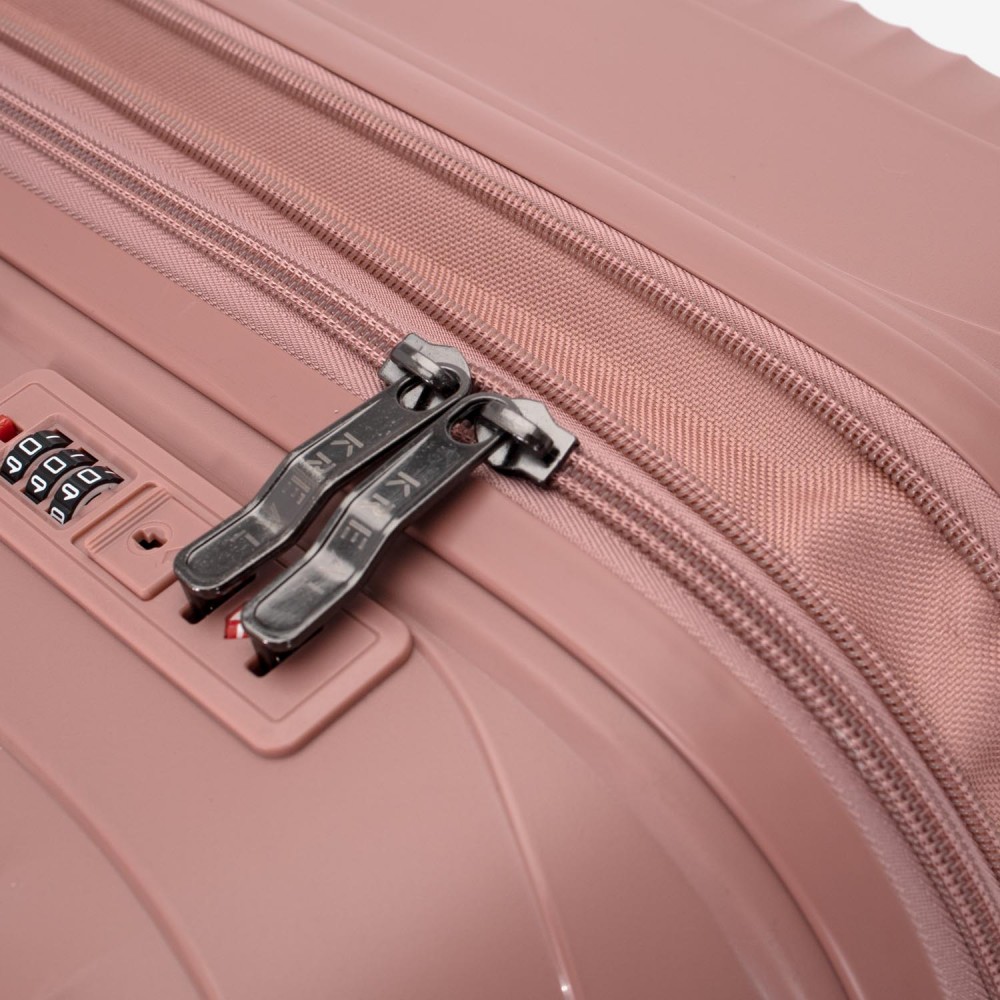 Troler mediu KREAL CUBA 65 cm polipropilena rose gold