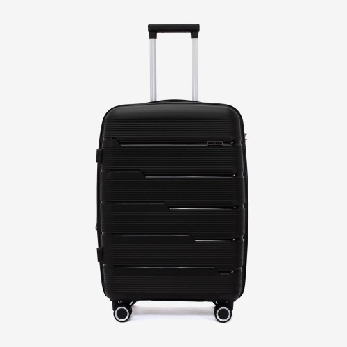  Troler set 2 Bucati KREAL model MARCILIA Troler mediu 64 cm şi Troler mare 74 cm polipropilenă negru 
