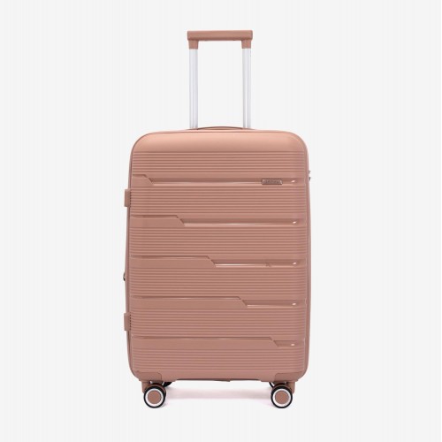  Troler set 2 Bucati KREAL model MARCILIA Troler mediu 64 cm şi Troler mare 74 cm polipropilenă roz