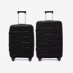  Troler set 2 Bucati KREAL model MARCILIA Troler mediu 64 cm şi Troler mare 74 cm polipropilenă negru 