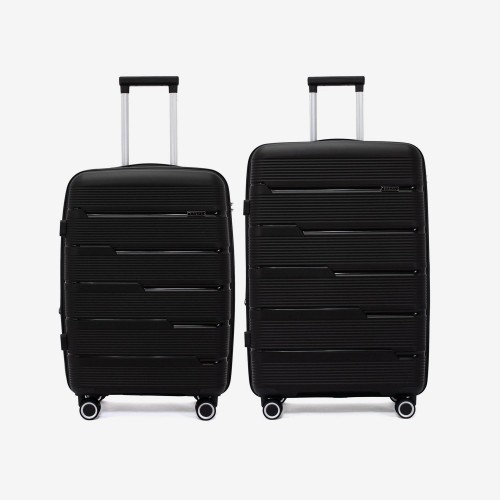  Troler set 2 Bucati KREAL model MARCILIA Troler mediu 64 cm şi Troler mare 74 cm polipropilenă negru 